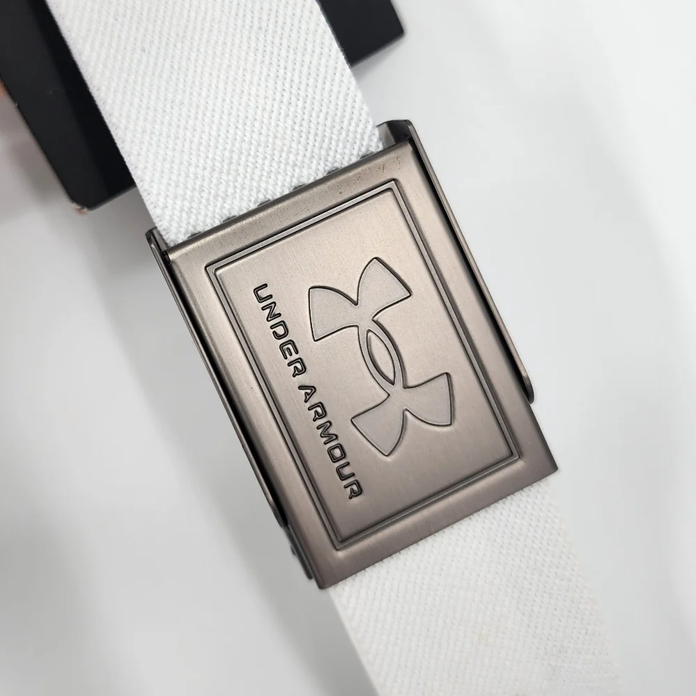Under Armour NWT Webbing Belt Golf White Men's One Size Adjustable
